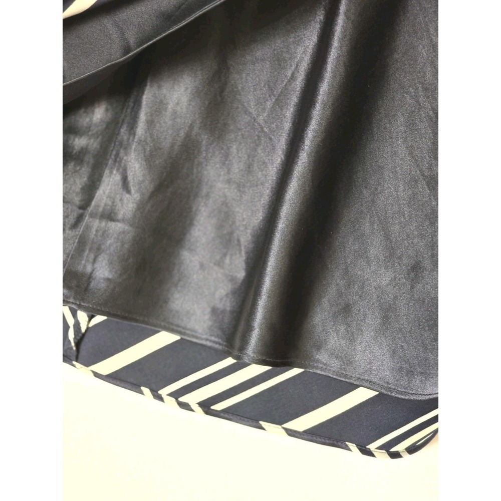Pendleton Womens Size 12 100% Silk A-Line Skirt Navy Cream Stripes‎ Nautical - Picture 2 of 7